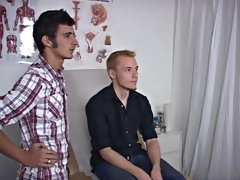 As Zak got into appropriate the doctor spread open his ass cheeks and applied some lube to his ass discrepancy hot gay guys group sex