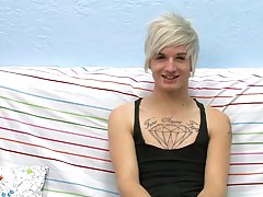 Austin shows up for his first interview and blasts the camera with his sensual and fun personality and a big load of cum from his hot cut dick gay twi