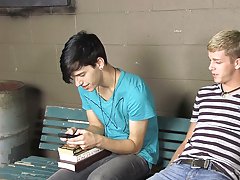 Kayden Daniels and Jae Landen have a big problem, they show up late to class and no one is there first anal gay at Teach Twinks