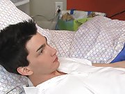 Sweet twink Colby London is sucking a lollipop and talking in the bedroom with Jayden Ellis free gay twink facial cum